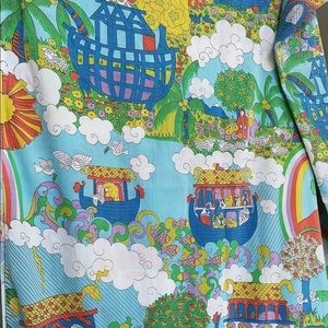 Vintage Retro 1960’s Sears Noah’s Ark flat sheet